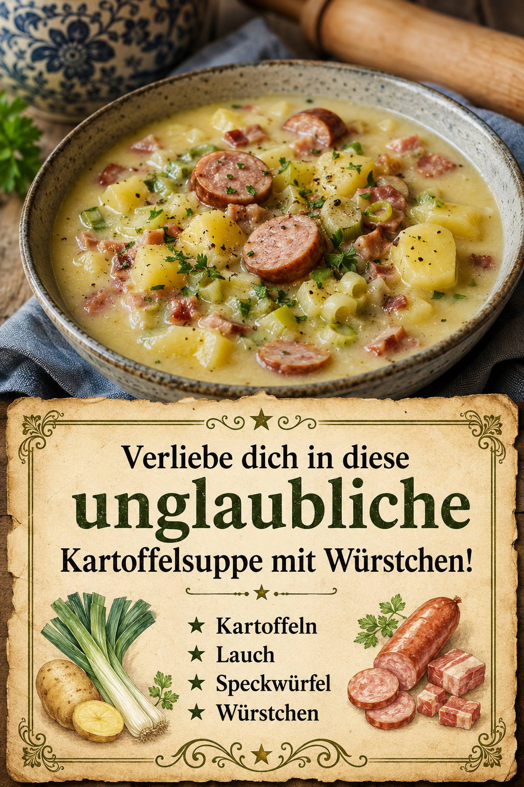 Verliebe dich in diese unglaubliche Kartoffelsuppe mit Würstchen!