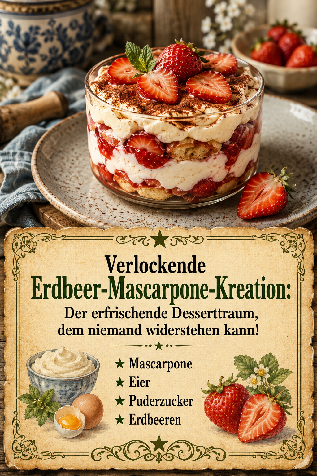 Verlockende Erdbeer-Mascarpone-Kreation: Der erfrischende Desserttraum, dem niemand widerstehen kann!