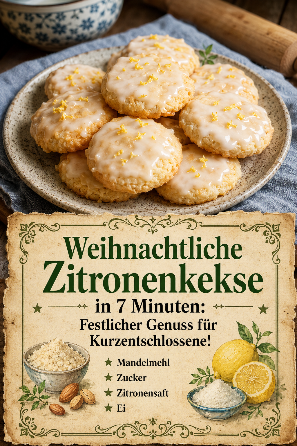 Weihnachtliche Zitronenkekse in 7 Minuten: Festlicher Genuss für Kurzentschlossene!