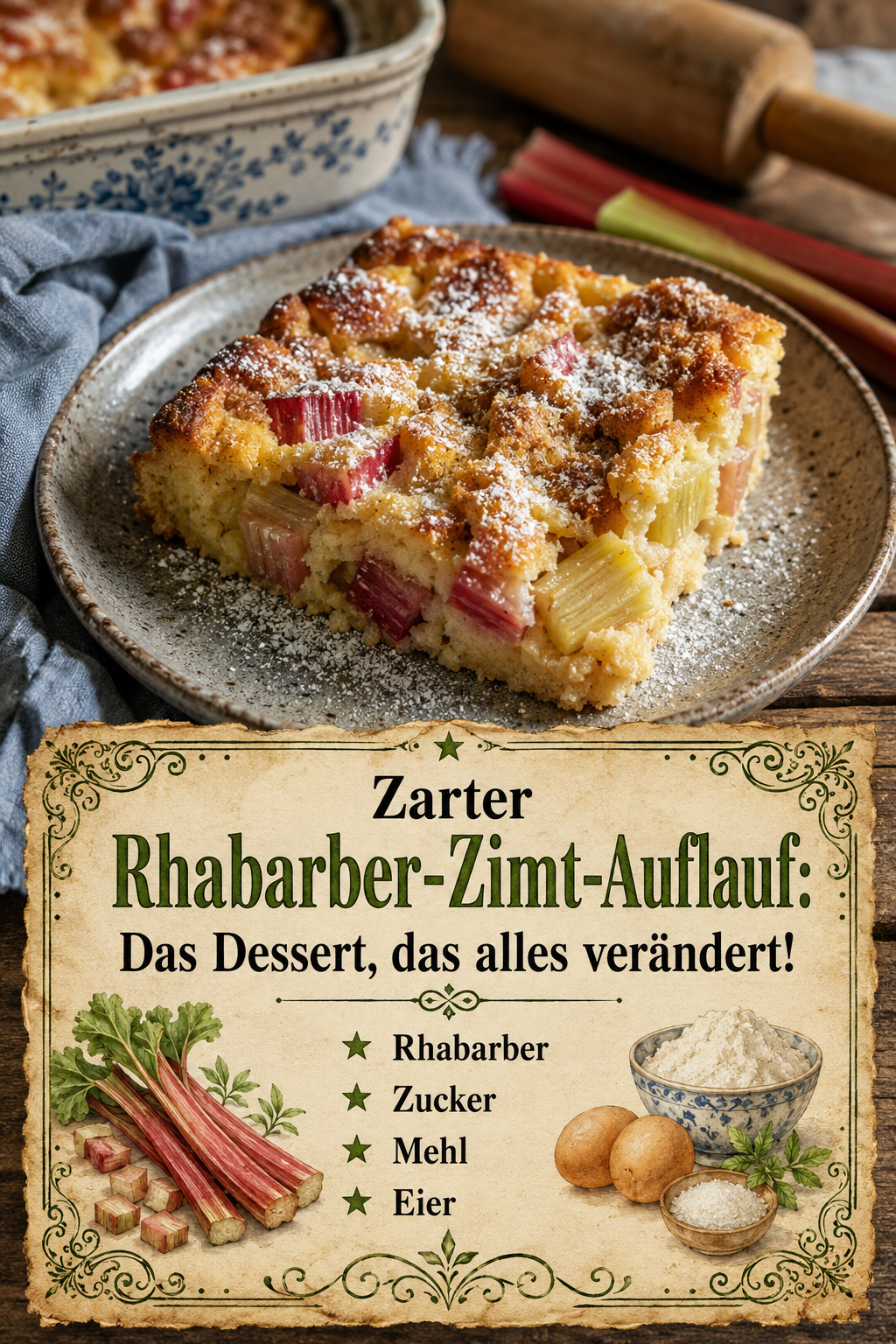 Zarter Rhabarber-Zimt-Auflauf: Das Dessert, das alles verändert!