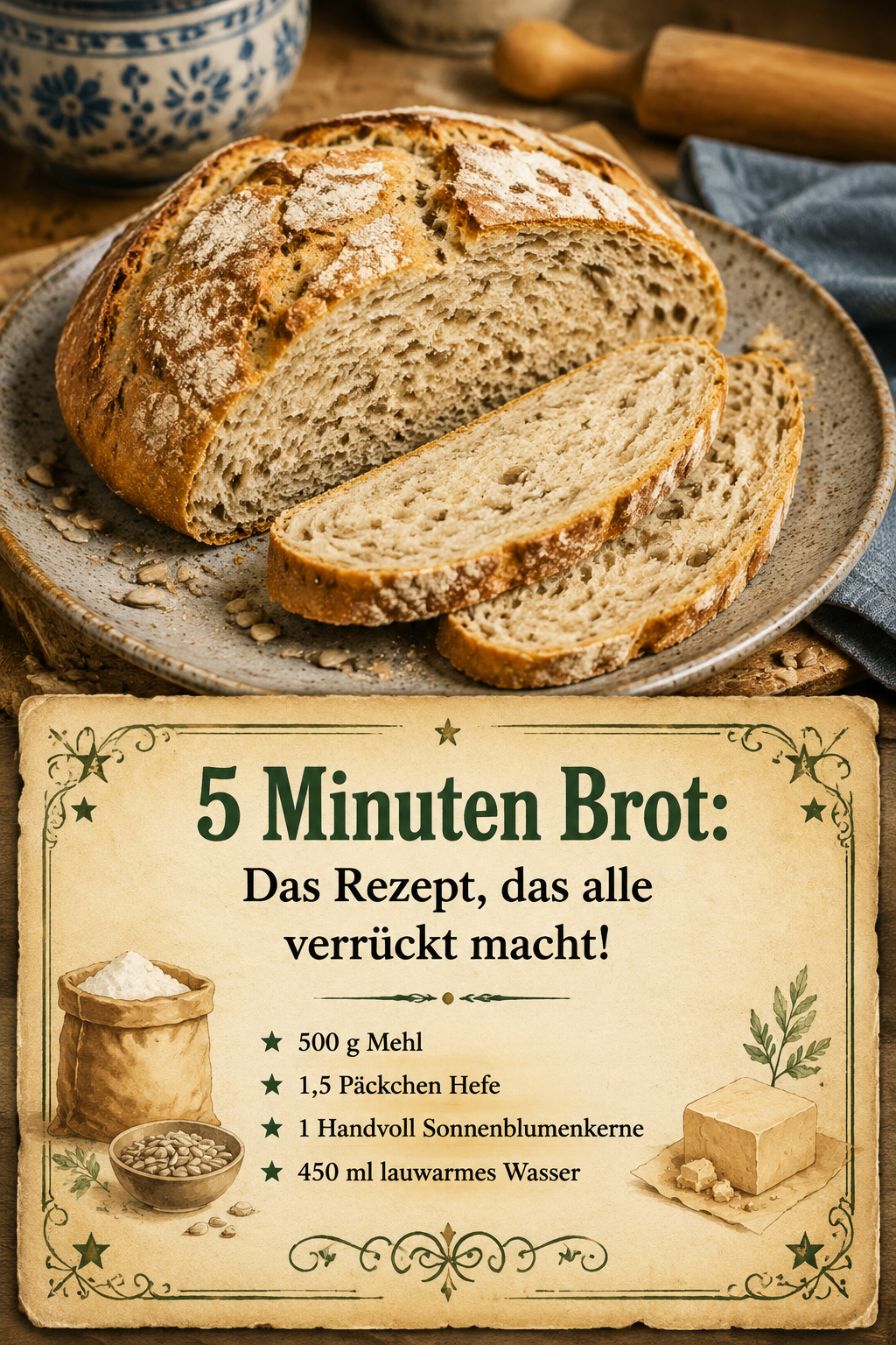 5 Minuten Brot: Das Rezept, das alle verrückt macht!