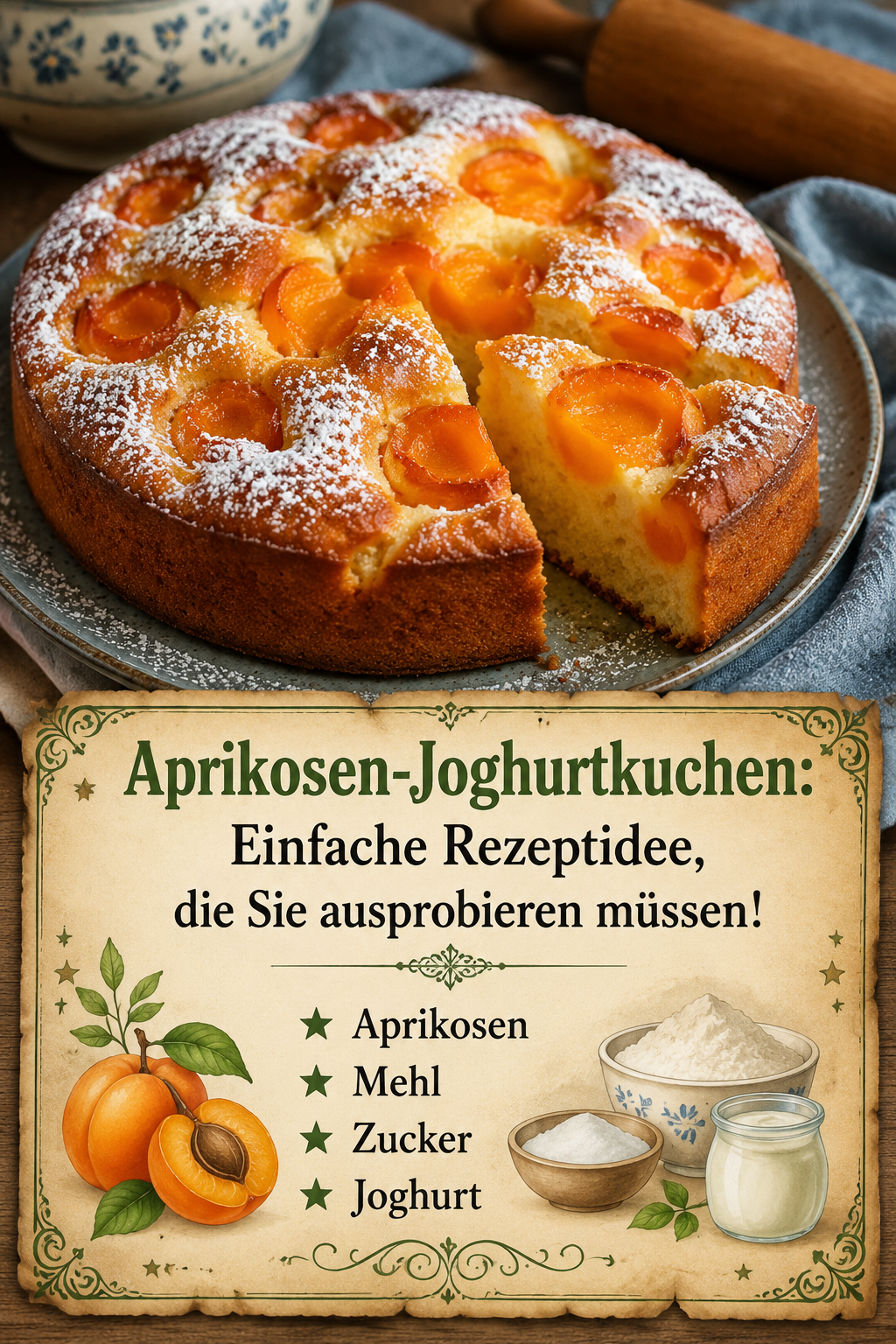Aprikosen-Joghurtkuchen: Einfache Rezeptidee, die Sie ausprobieren müssen!