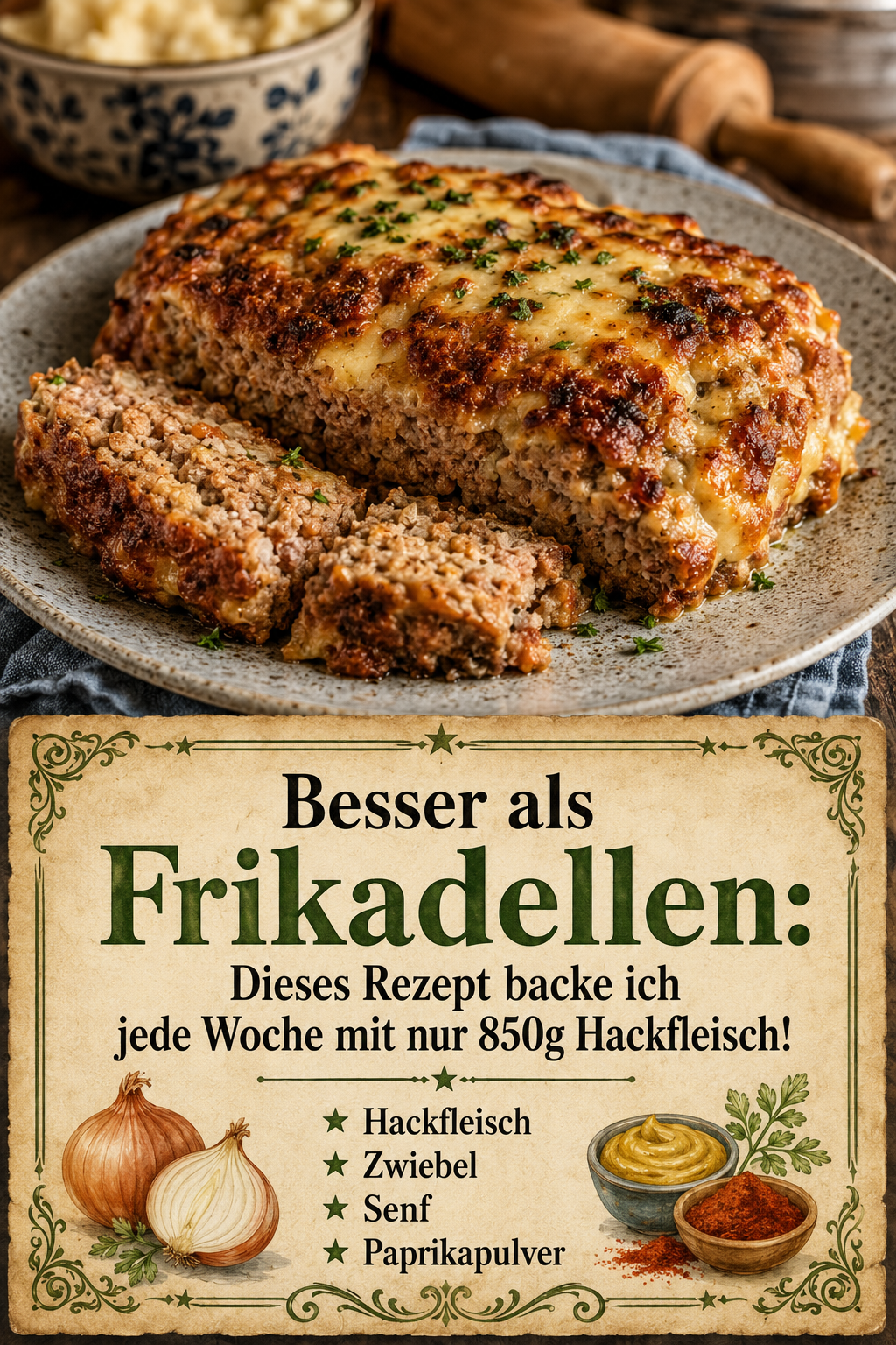 Besser als Frikadellen: Dieses Rezept backe ich jede Woche mit nur 850g Hackfleisch!