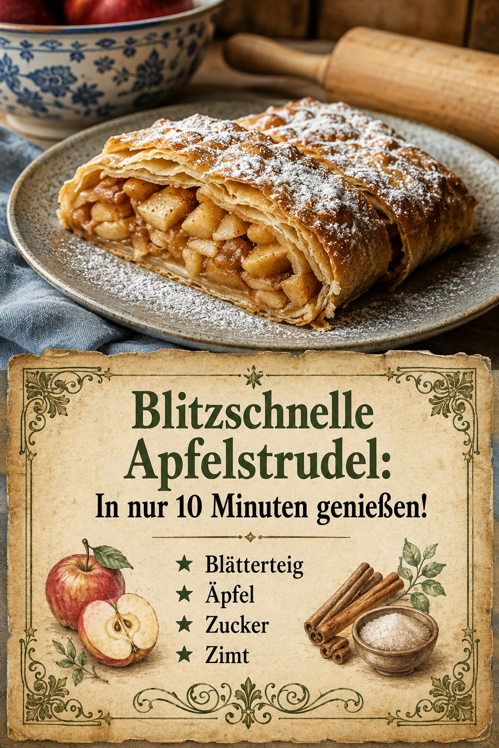 Blitzschnelle Apfelstrudel: In nur 10 Minuten genießen!