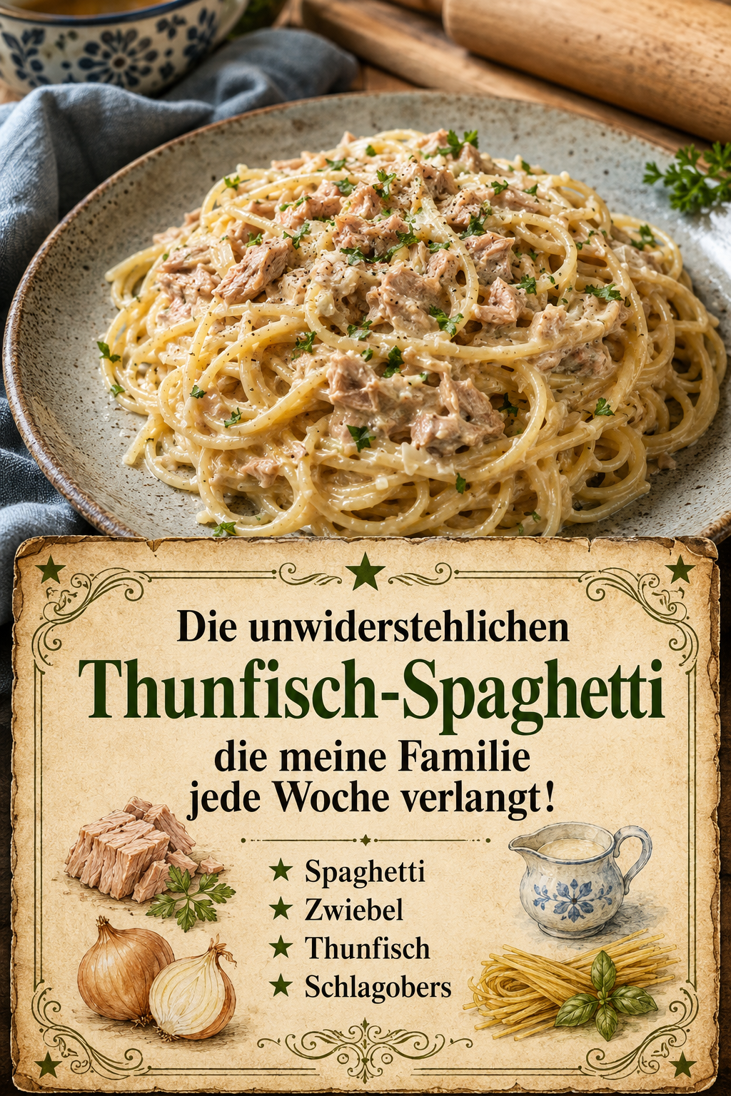 Die unwiderstehlichen Thunfisch-Spaghetti, die meine Familie jede Woche verlangt!