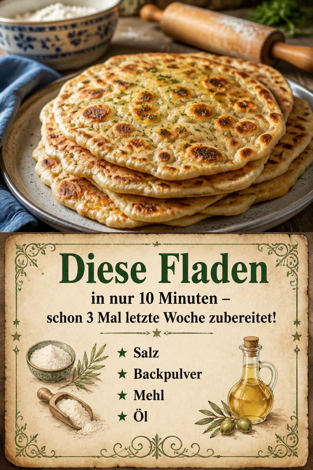 Diese Fladen in nur 10 Minuten – schon 3 Mal letzte Woche zubereitet!
