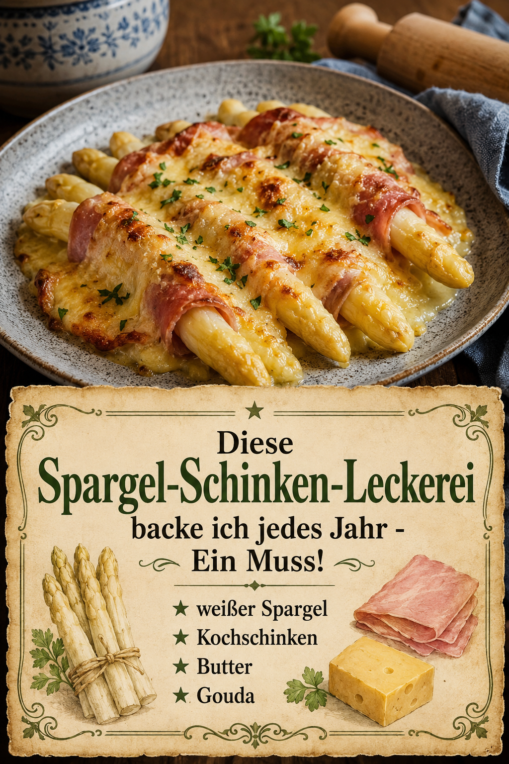 Diese Spargel-Schinken-Leckerei backe ich jedes Jahr - Ein Muss!