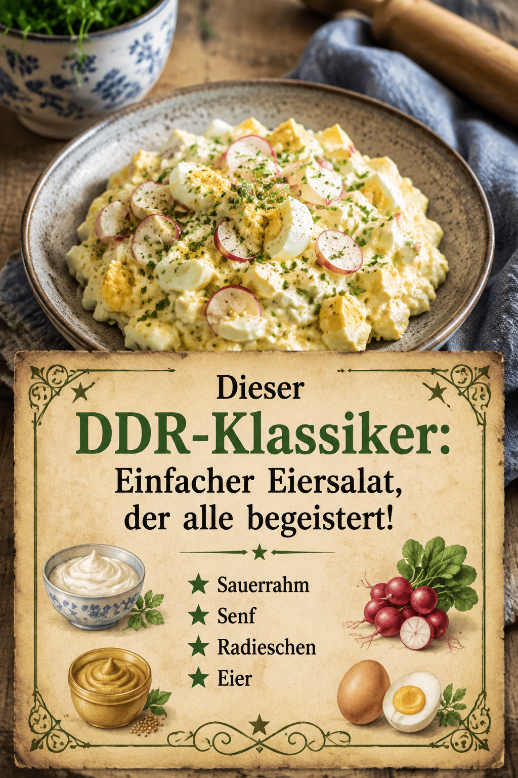 Dieser DDR-Klassiker: Einfacher Eiersalat, der alle begeistert!