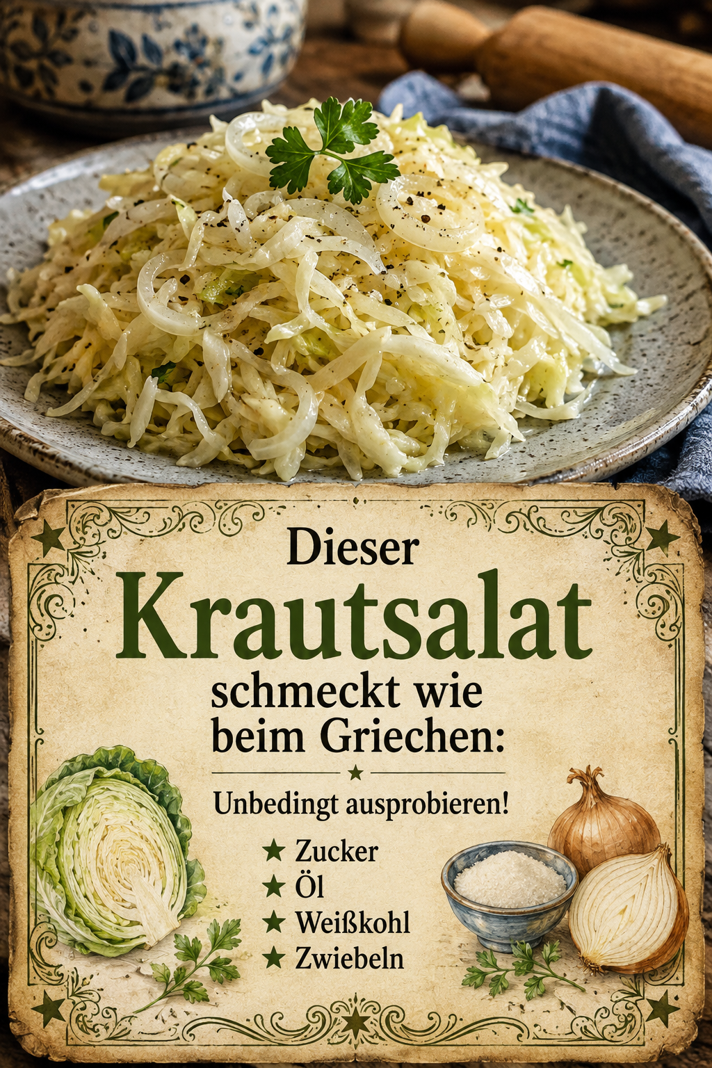 Dieser Krautsalat schmeckt wie beim Griechen: Unbedingt ausprobieren!