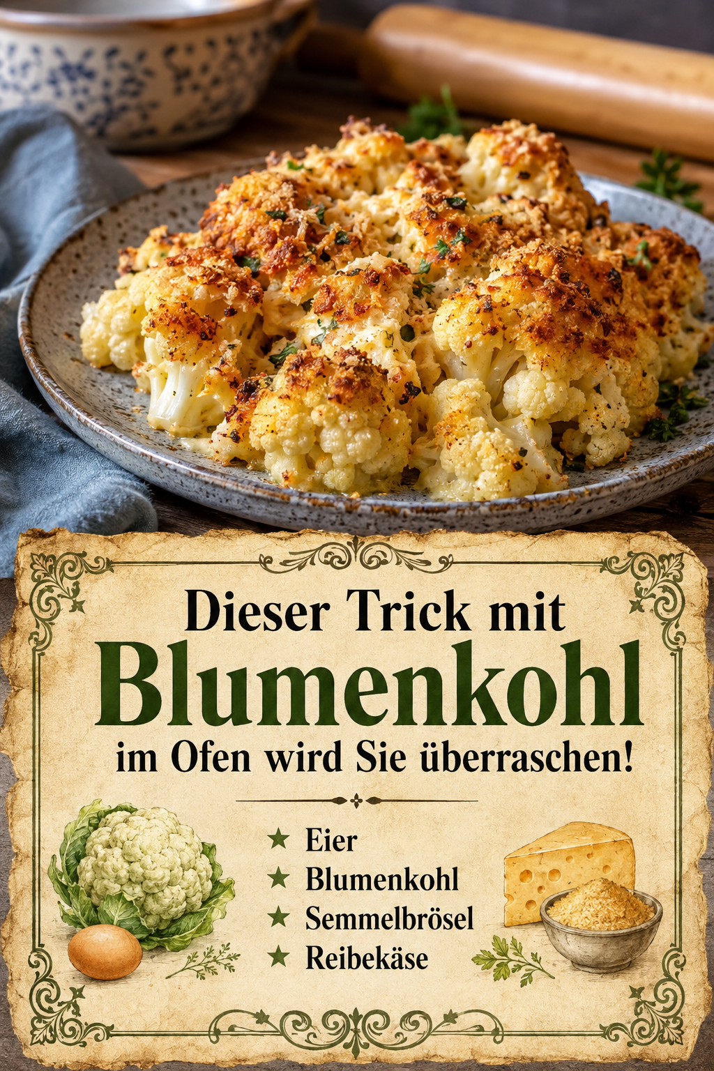 Dieser Trick mit Blumenkohl im Ofen wird Sie überraschen!