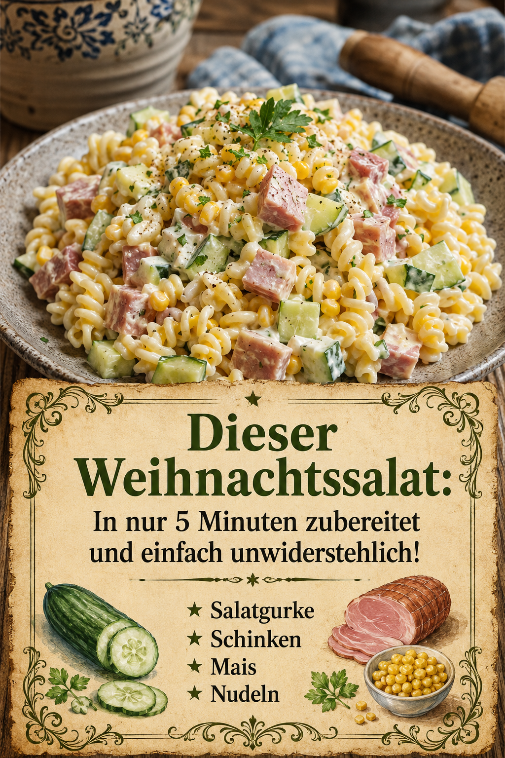Dieser Weihnachtssalat: In nur 5 Minuten zubereitet und einfach unwiderstehlich!