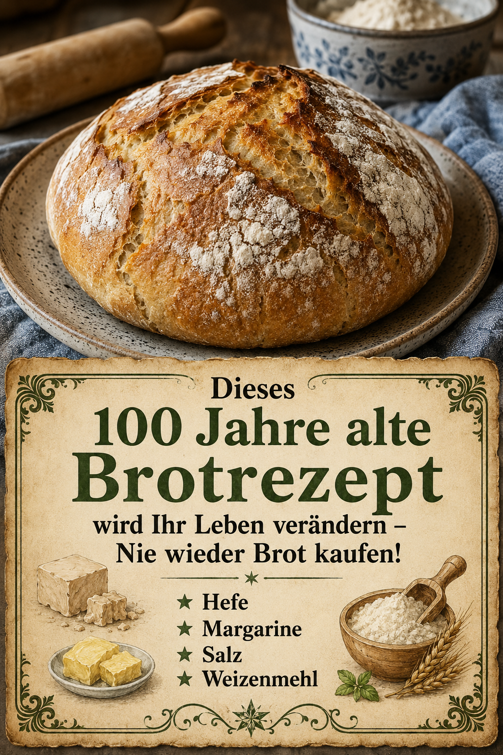 Dieses 100 Jahre alte Brotrezept wird Ihr Leben verändern – Nie wieder Brot kaufen!