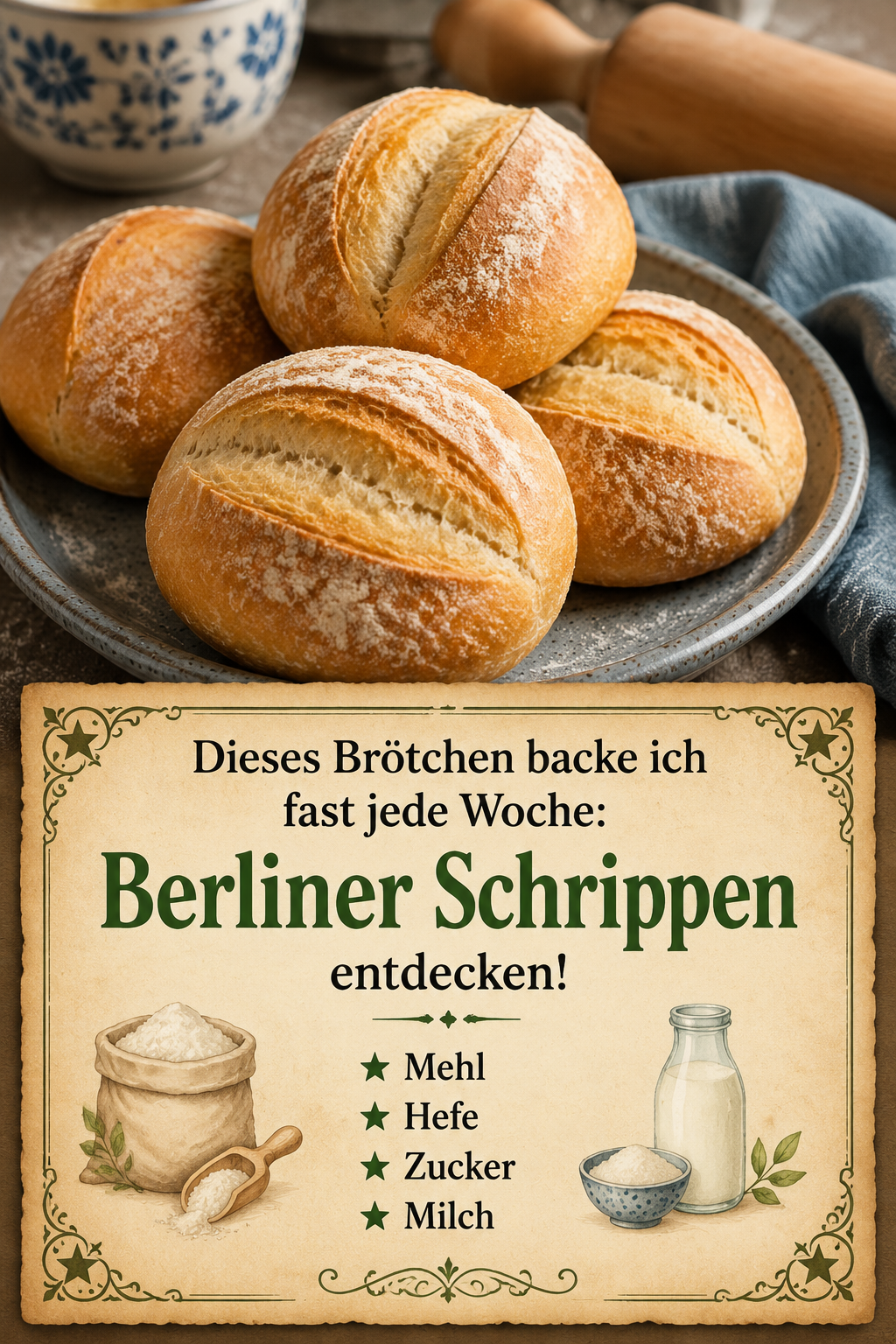 Dieses Brötchen backe ich fast jede Woche: Berliner Schrippen entdecken!