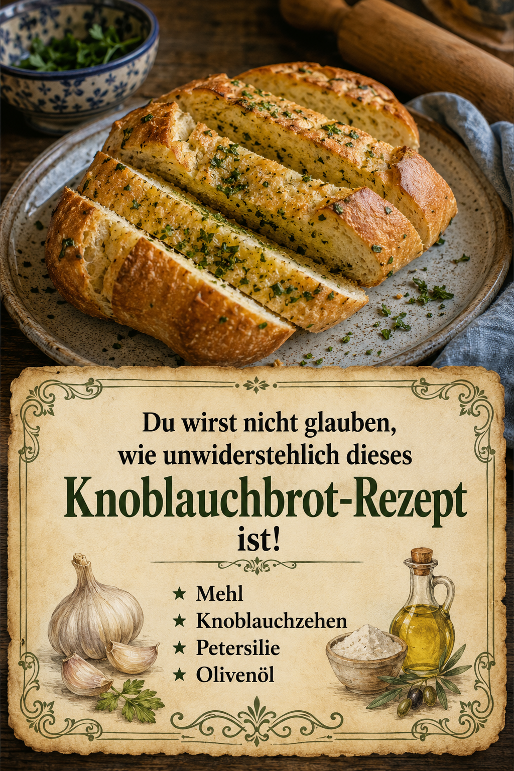 Du wirst nicht glauben, wie unwiderstehlich dieses Knoblauchbrot-Rezept ist!