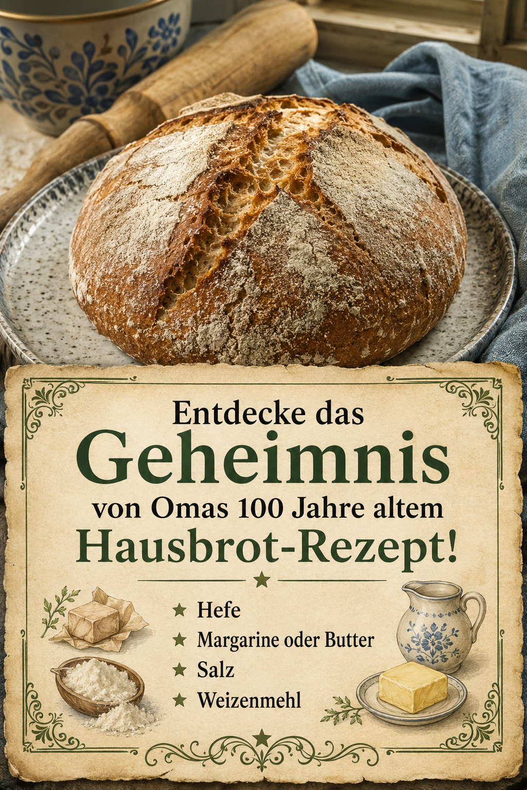 Entdecke das Geheimnis von Omas 100 Jahre altem Hausbrot-Rezept!