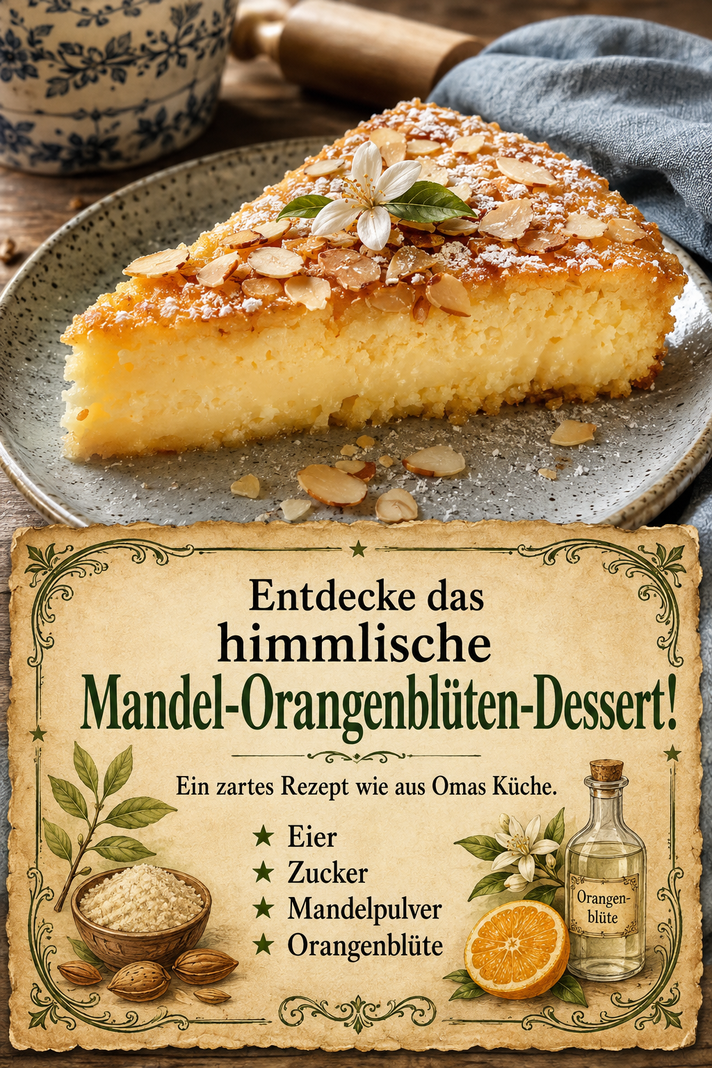 Entdecke das himmlische Mandel-Orangenblüten-Dessert!