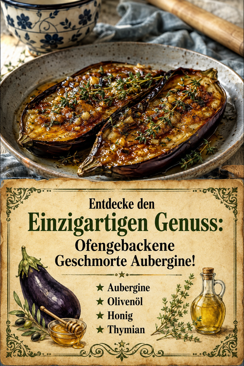 Entdecke den Einzigartigen Genuss: Ofengebackene Geschmorte Aubergine!