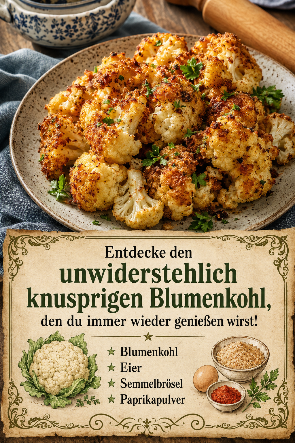 Entdecke den unwiderstehlich knusprigen Blumenkohl, den du immer wieder genießen wirst!