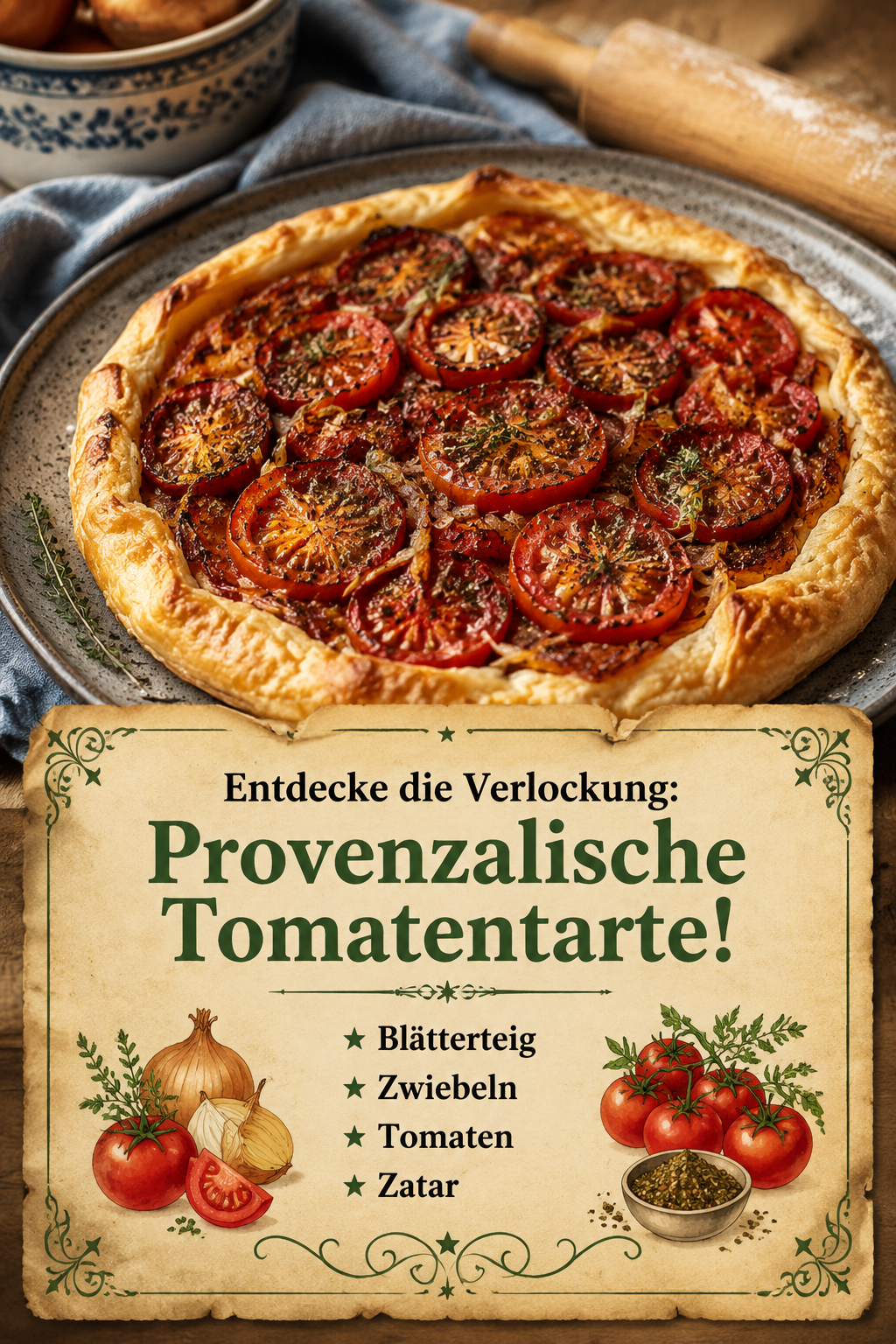 Entdecke die Verlockung: Provenzalische Tomatentarte!