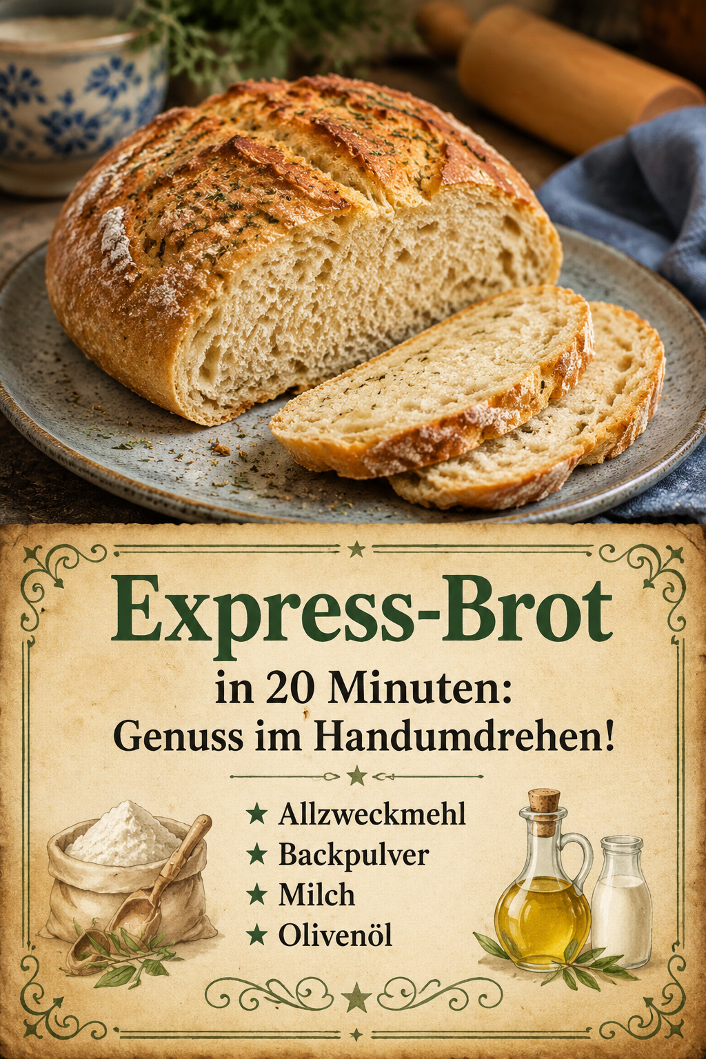Express-Brot in 20 Minuten: Genuss im Handumdrehen!