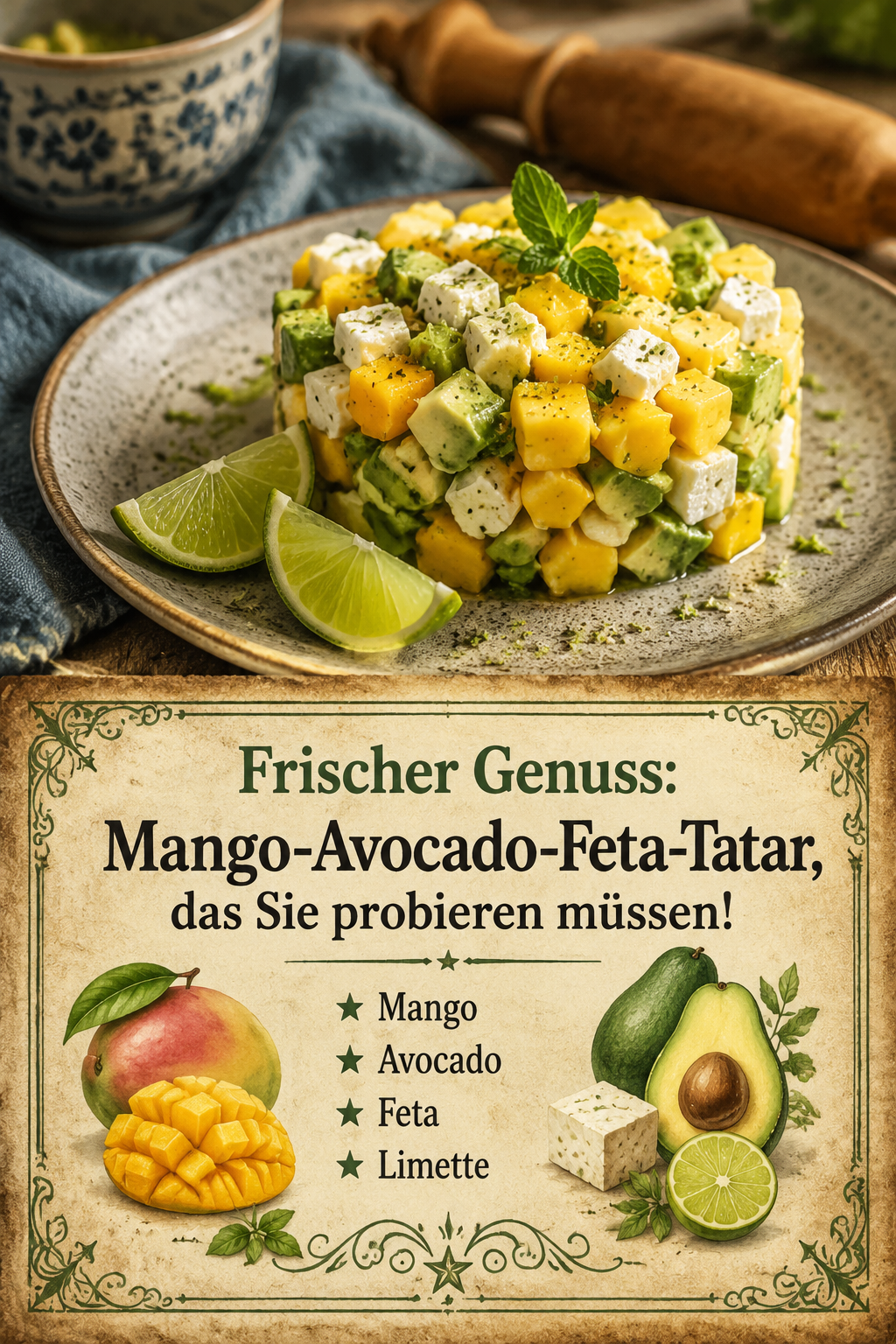 Frischer Genuss: Mango-Avocado-Feta-Tatar, das Sie probieren müssen!