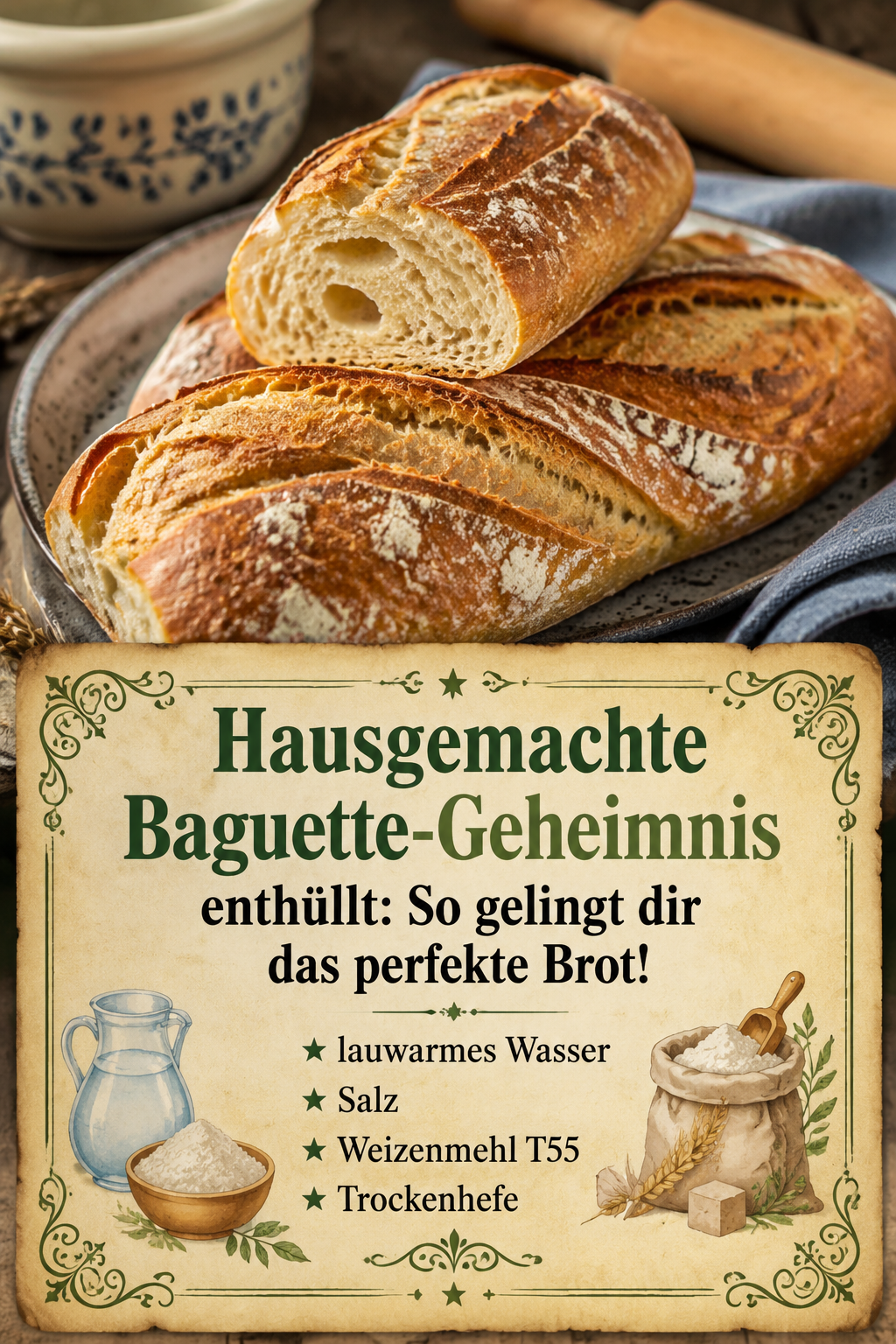 Hausgemachte Baguette-Geheimnis enthüllt: So gelingt dir das perfekte Brot!