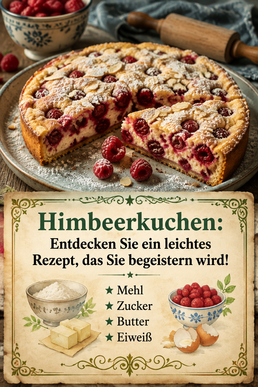 Himbeerkuchen: Entdecken Sie ein leichtes Rezept, das Sie begeistern wird!