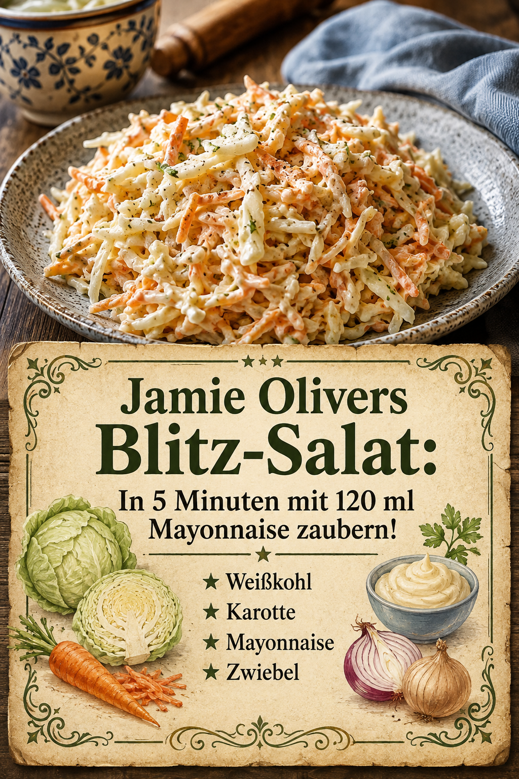 Jamie Olivers Blitz-Salat: In 5 Minuten mit 120 ml Mayonnaise zaubern!