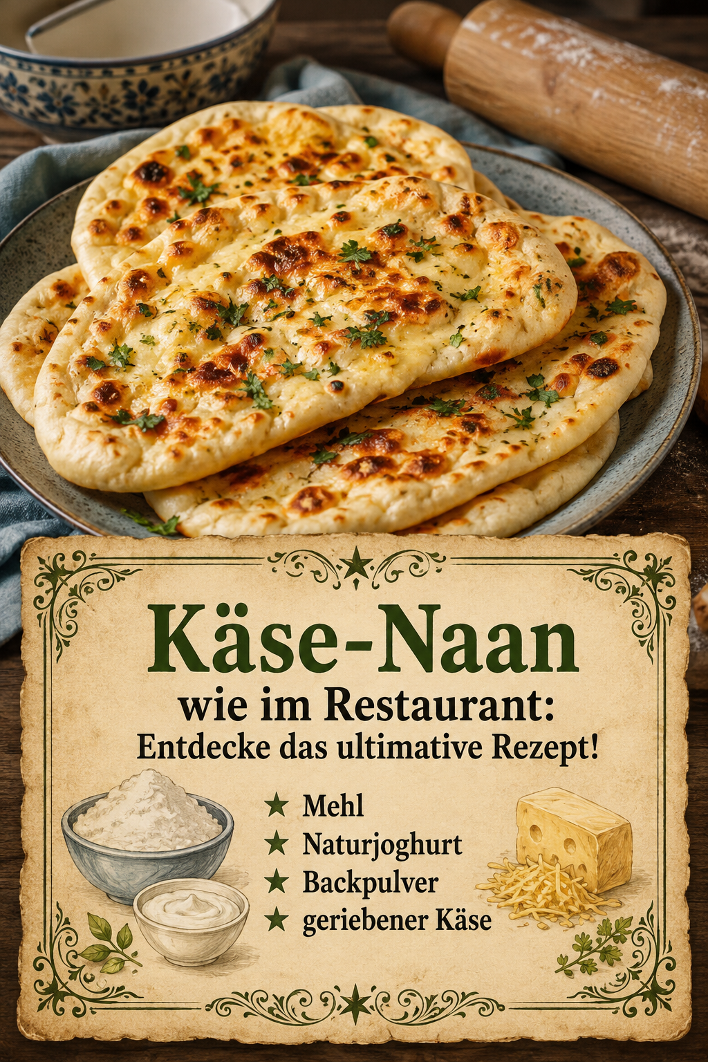 Käse-Naan wie im Restaurant: Entdecke das ultimative Rezept!