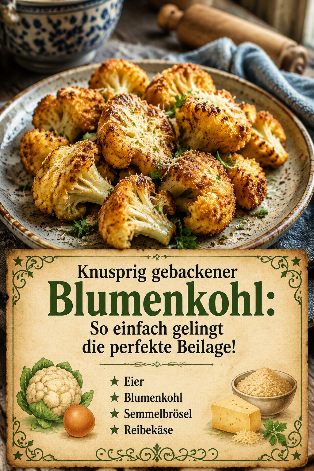 Knusprig gebackener Blumenkohl: So einfach gelingt die perfekte Beilage!