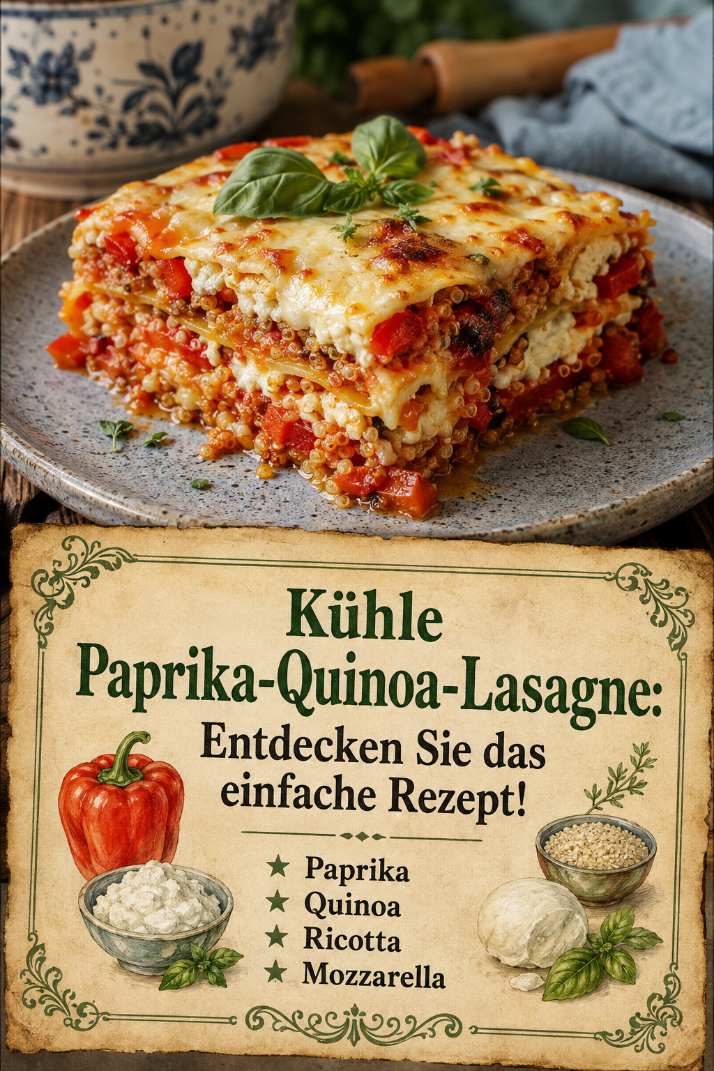 Kühle Paprika-Quinoa-Lasagne: Entdecken Sie das einfache Rezept!