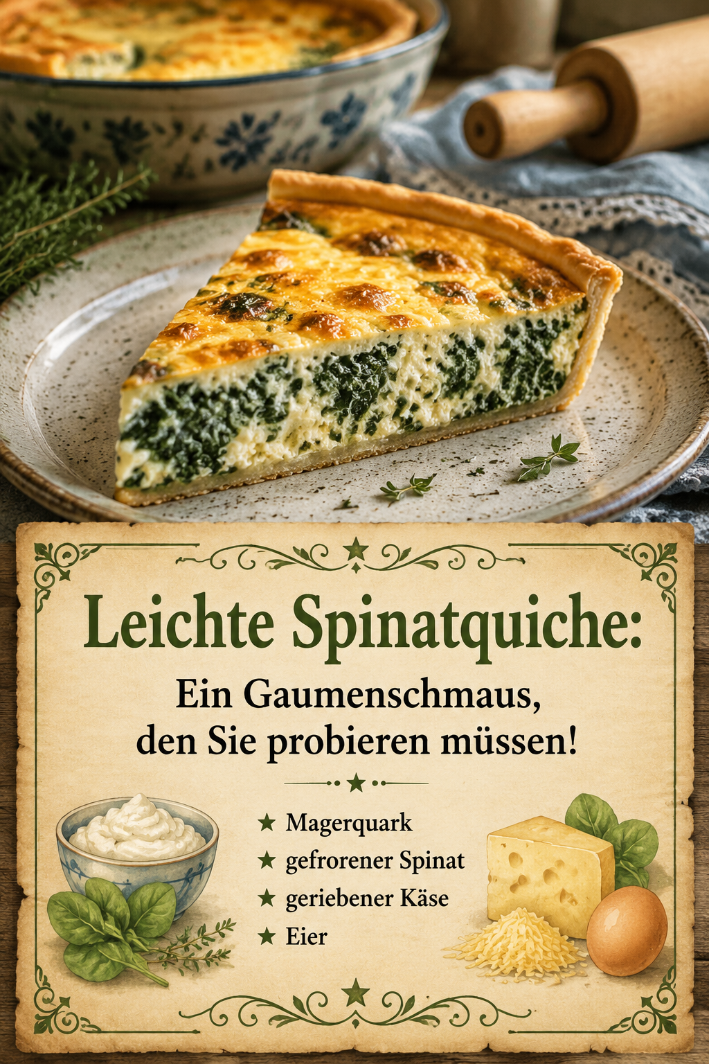 Leichte Spinatquiche: Ein Gaumenschmaus, den Sie probieren müssen!