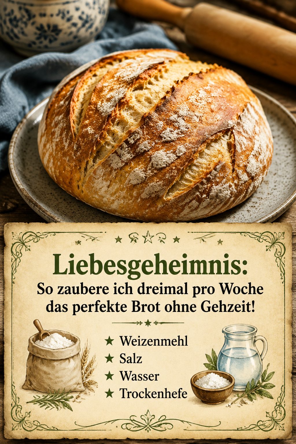 Liebesgeheimnis: So zaubere ich dreimal pro Woche das perfekte Brot ohne Gehzeit!