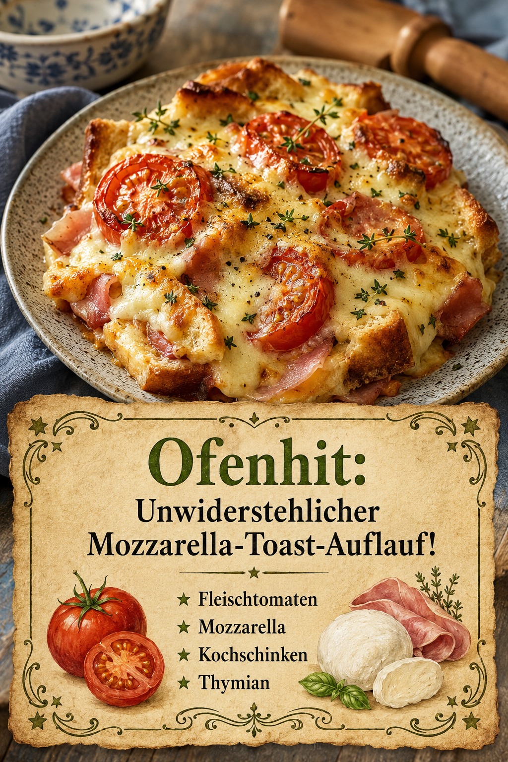 Ofenhit: Unwiderstehlicher Mozzarella-Toast-Auflauf!