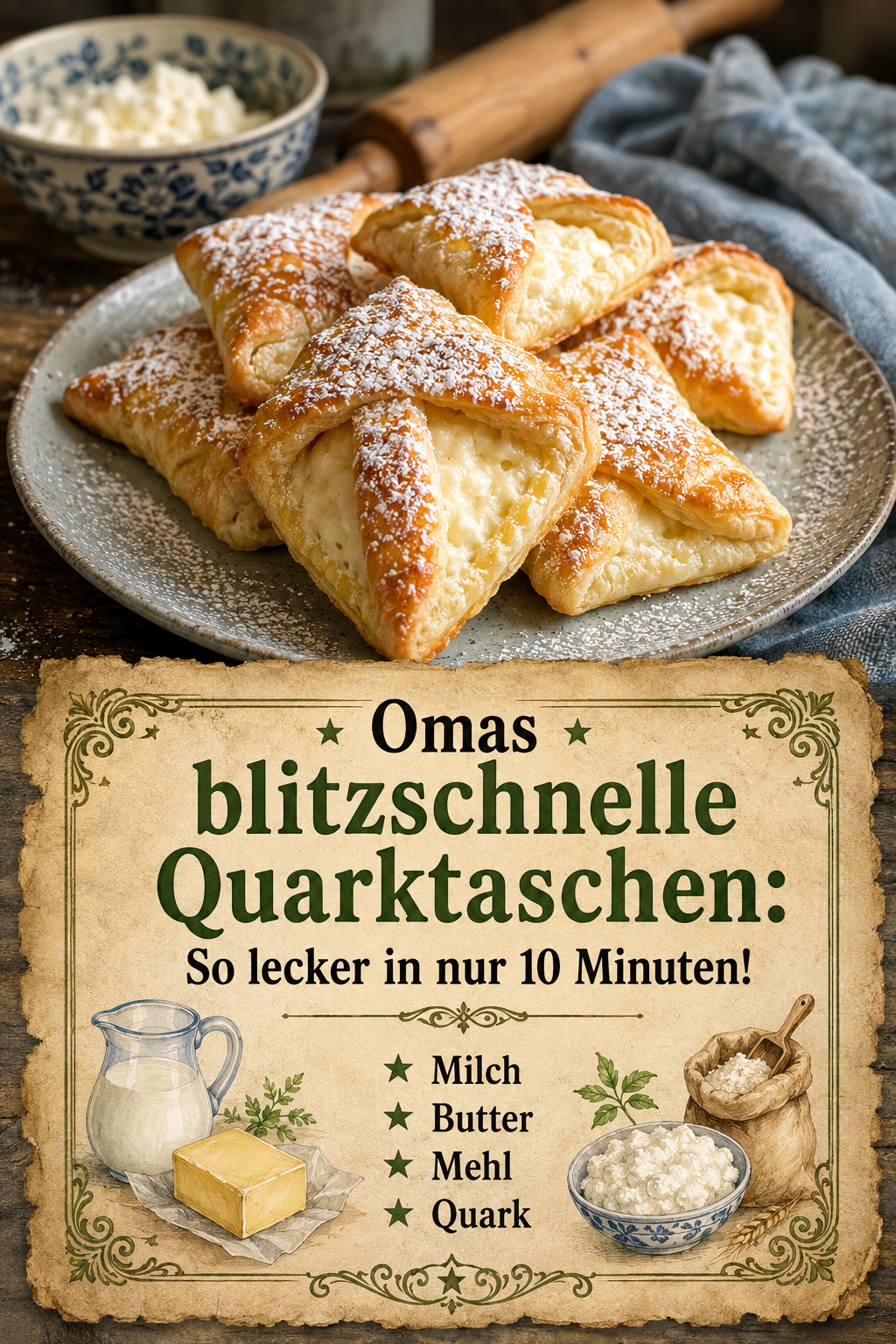 Omas blitzschnelle Quarktaschen: So lecker in nur 10 Minuten!