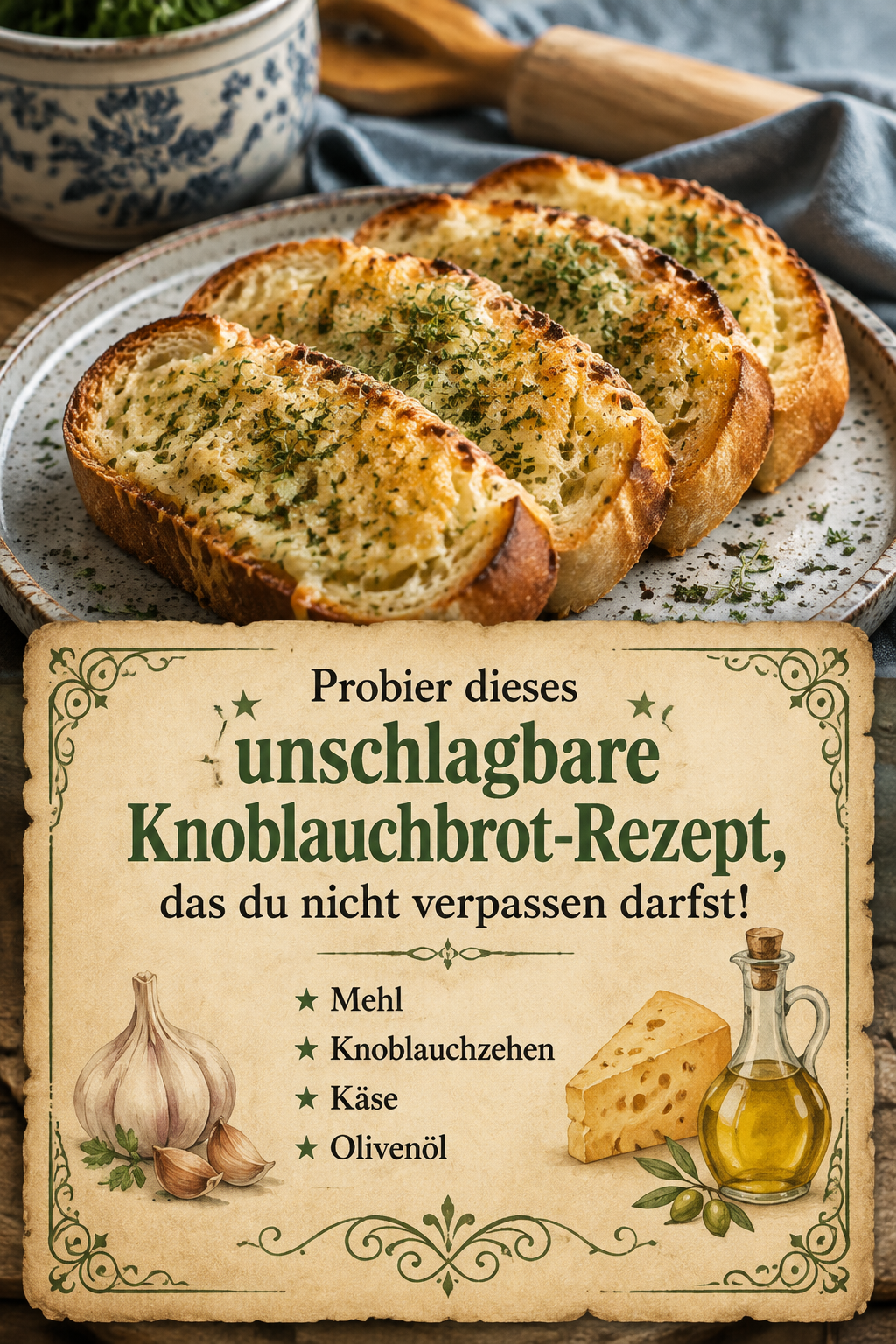 Probier dieses unschlagbare Knoblauchbrot-Rezept, das du nicht verpassen darfst!