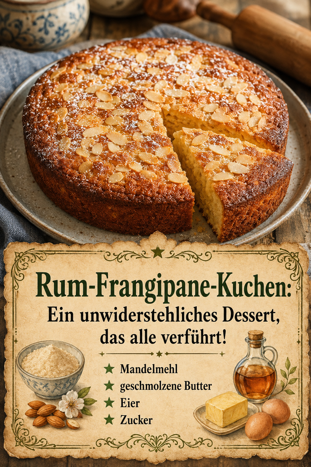 Rum-Frangipane-Kuchen: Ein unwiderstehliches Dessert, das alle verführt!