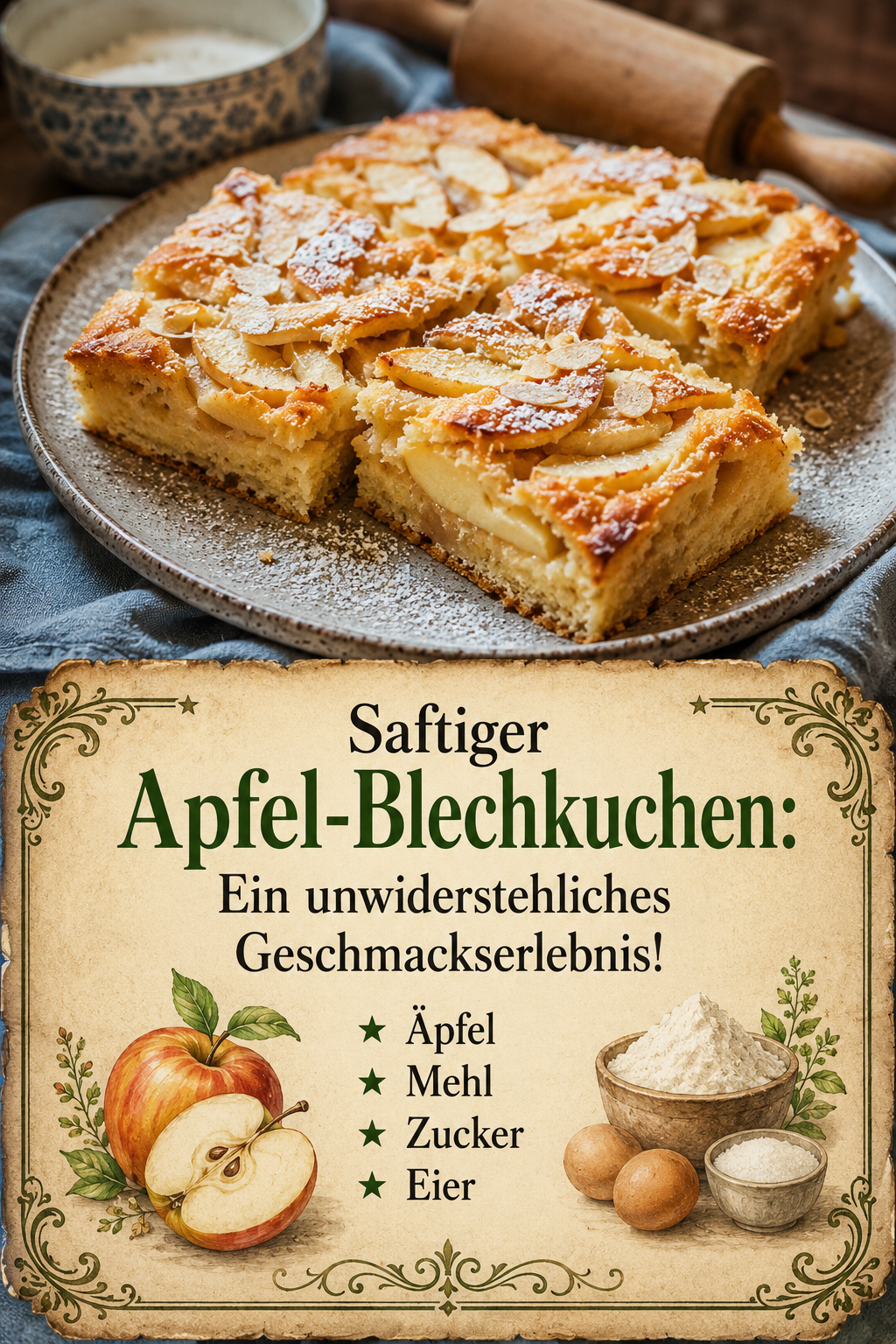 Saftiger Apfel-Blechkuchen: Ein unwiderstehliches Geschmackserlebnis!