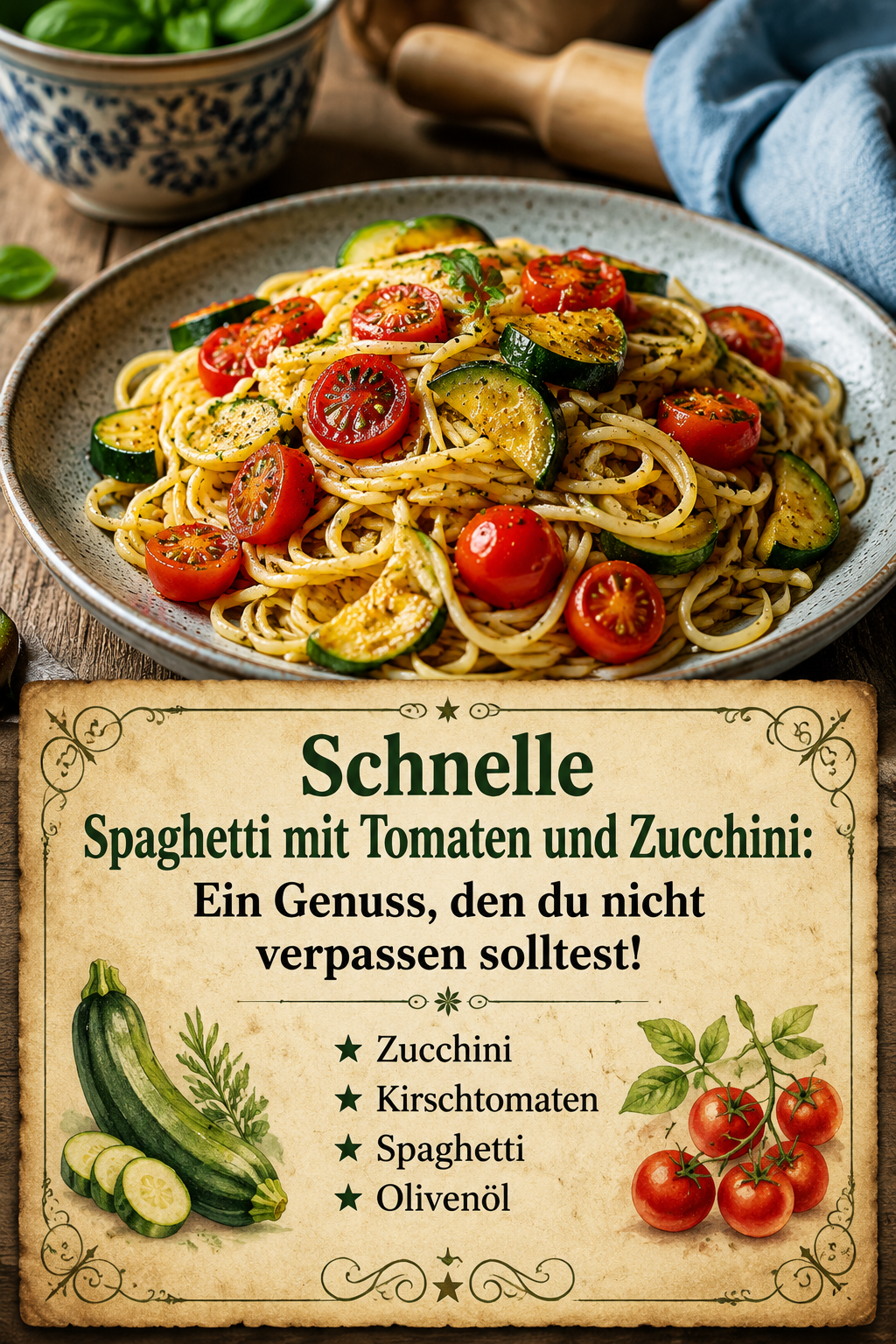 Schnelle Spaghetti mit Tomaten und Zucchini: Ein Genuss, den du nicht verpassen solltest!
