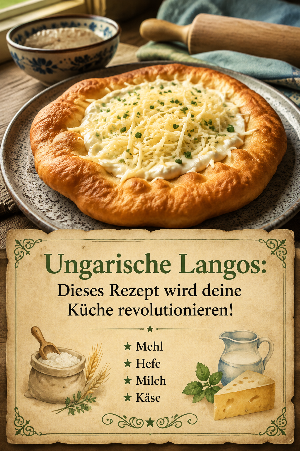 Ungarische Langos: Dieses Rezept wird deine Küche revolutionieren!