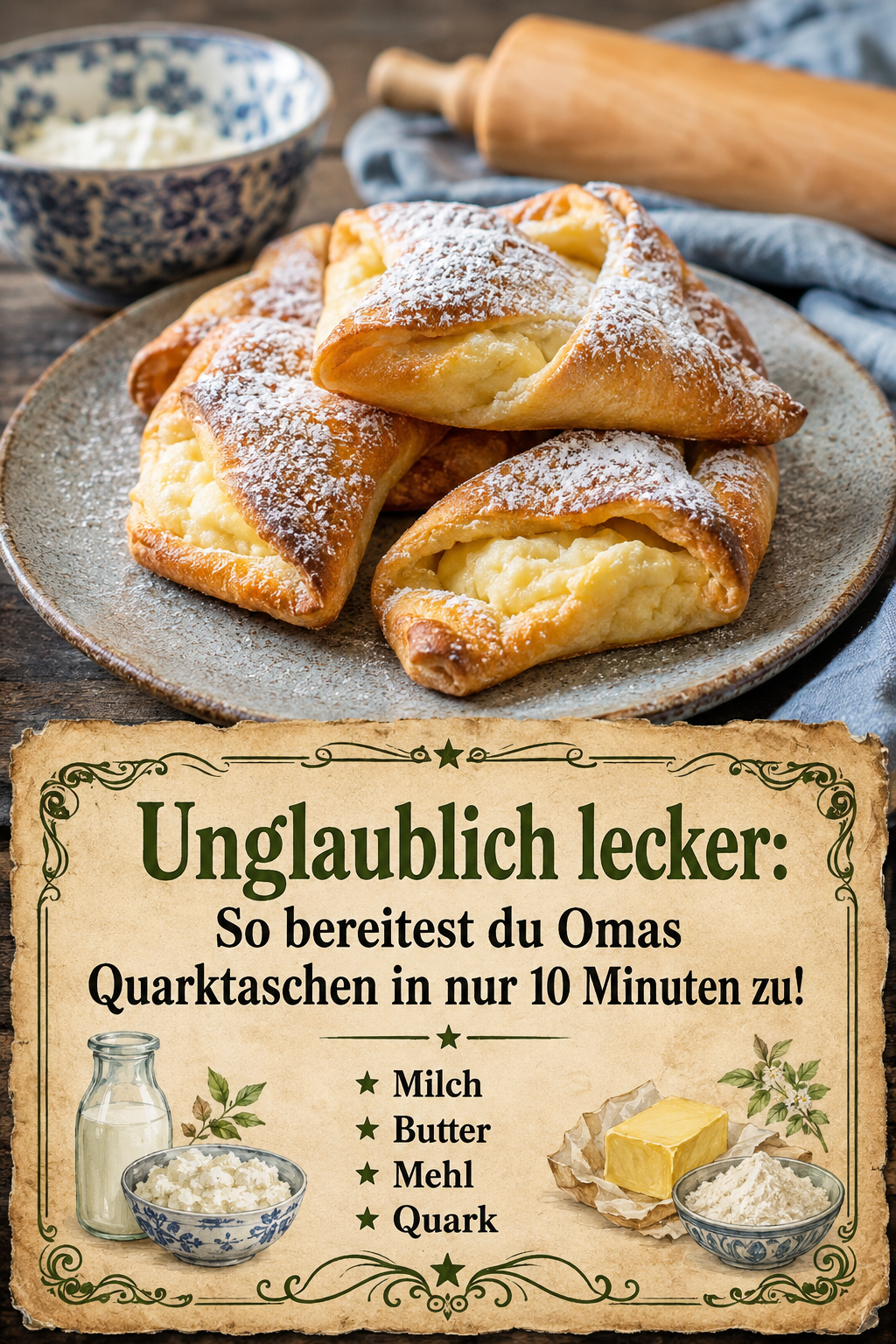 Unglaublich lecker: So bereitest du Omas Quarktaschen in nur 10 Minuten zu!