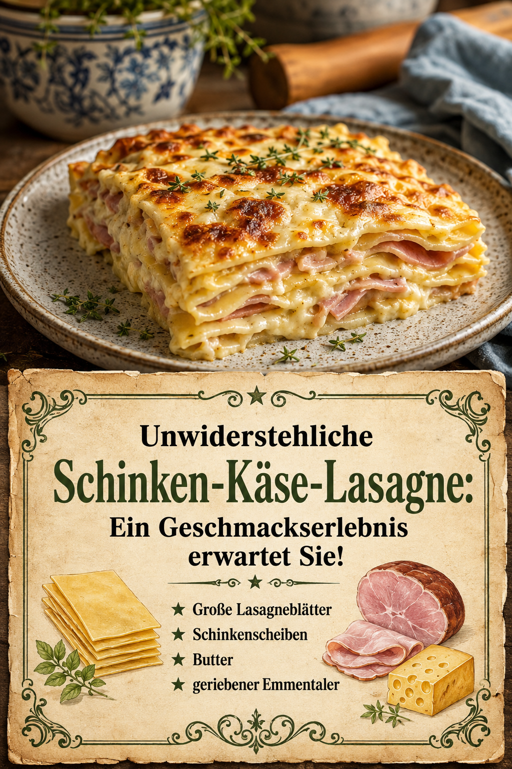 Unwiderstehliche Schinken-Käse-Lasagne: Ein Geschmackserlebnis erwartet Sie!
