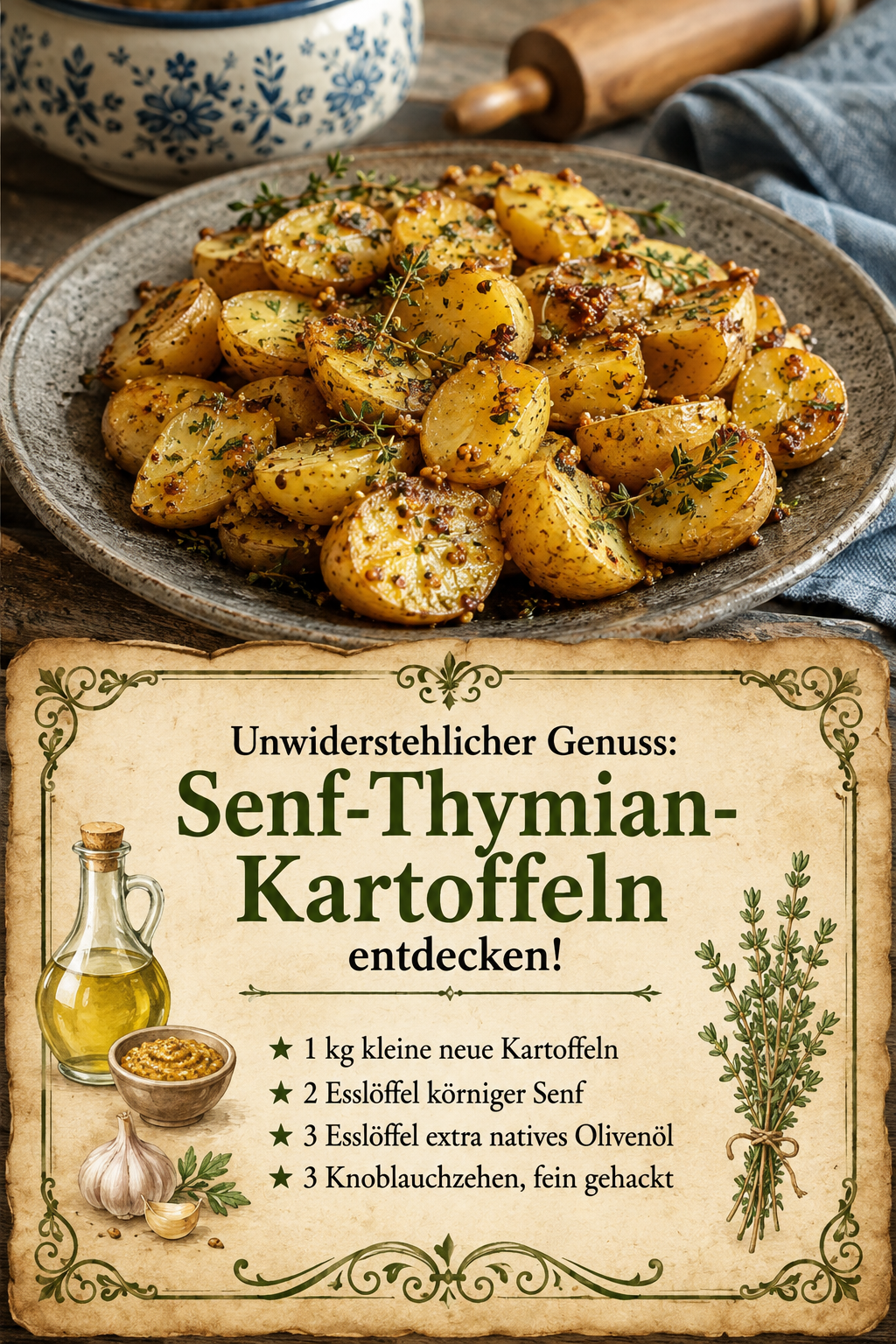 Unwiderstehlicher Genuss: Senf-Thymian-Kartoffeln entdecken!