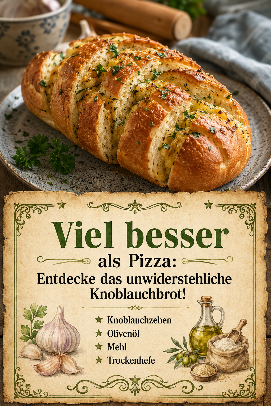 Viel besser als Pizza: Entdecke das unwiderstehliche Knoblauchbrot!