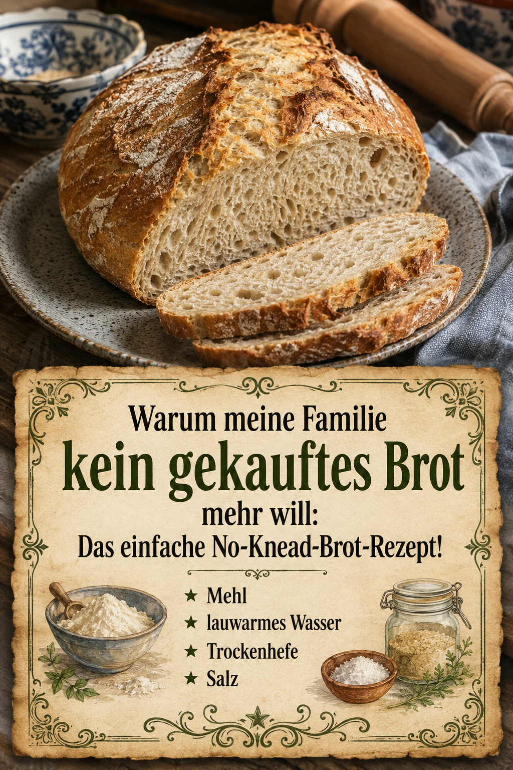 Warum meine Familie kein gekauftes Brot mehr will: Das einfache No-Knead-Brot-Rezept!