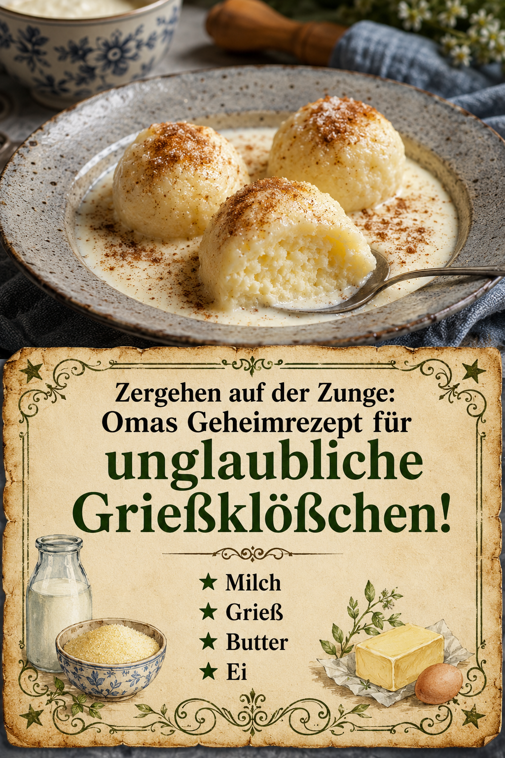 Zergehen auf der Zunge: Omas Geheimrezept für unglaubliche Grießklößchen!