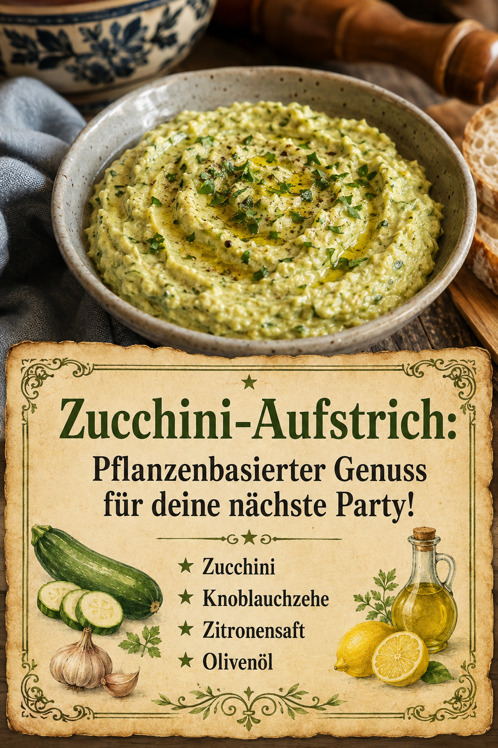 Zucchini-Aufstrich: Pflanzenbasierter Genuss für deine nächste Party!