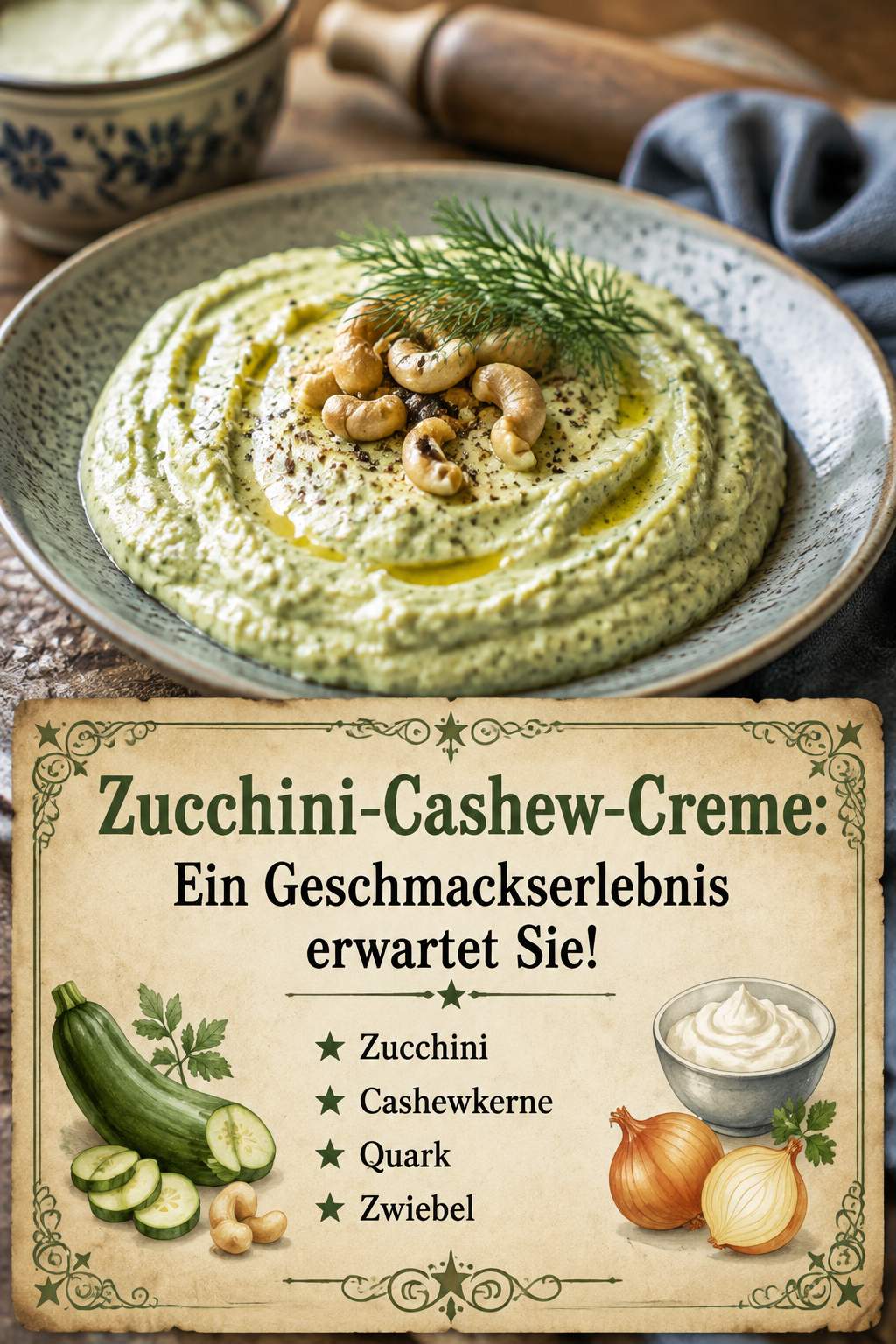 Zucchini-Cashew-Creme: Ein Geschmackserlebnis erwartet Sie!