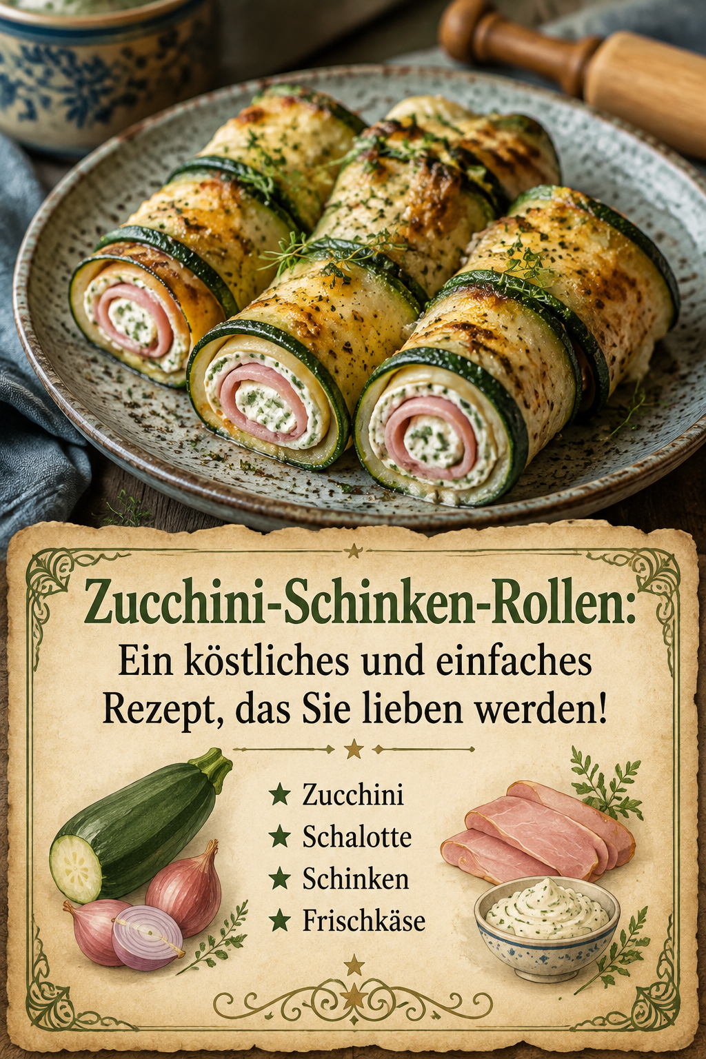 Zucchini-Schinken-Rollen: Ein köstliches und einfaches Rezept, das Sie lieben werden!