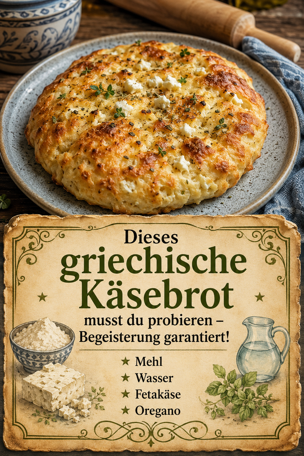 Dieses griechische Käsebrot musst du probieren – Begeisterung garantiert!
